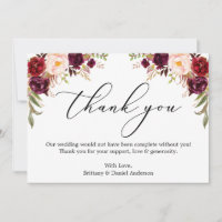 Calligraphie élégante aquarelle floral bordeaux