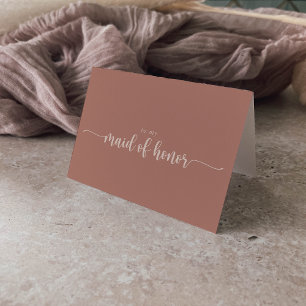 Carte De Remerciements Calligraphie minimaliste Fête de mariage en terre 
