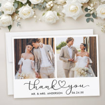 Calligraphie moderne Coeur Script 2 Photos Mariage