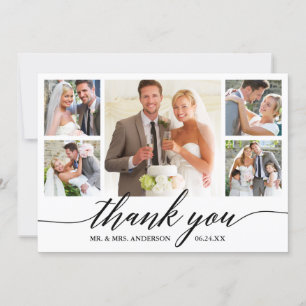 Carte De Remerciements Calligraphie moderne Script 5 Mariage photo