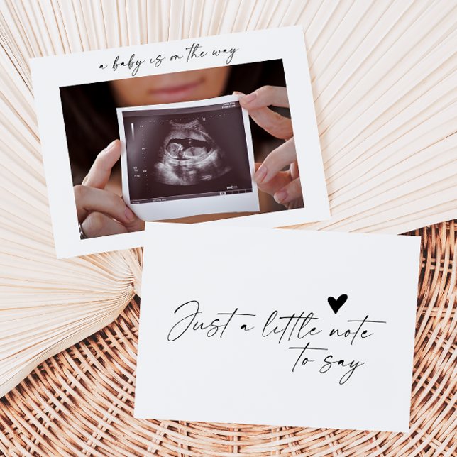 Carte De Remerciements Calligraphy Formal Baby Announcement Card (Créateur téléchargé)