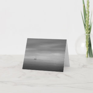 Carte De Remerciements Calm Water Black and White Photo Note Card