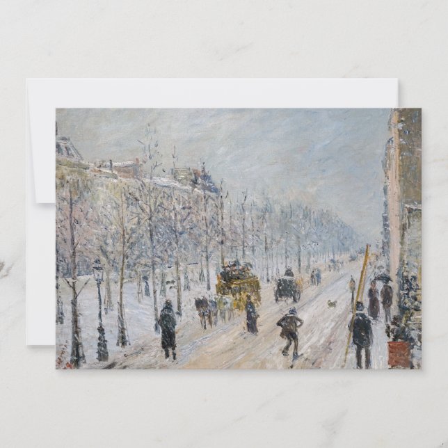Carte De Remerciements Camille Pissarro - Boulevards extérieurs, Effet Ne (Devant)