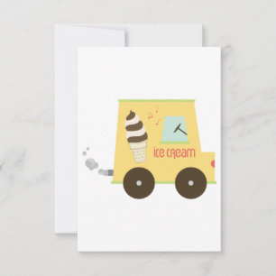 Carte De Remerciements Camion à glace