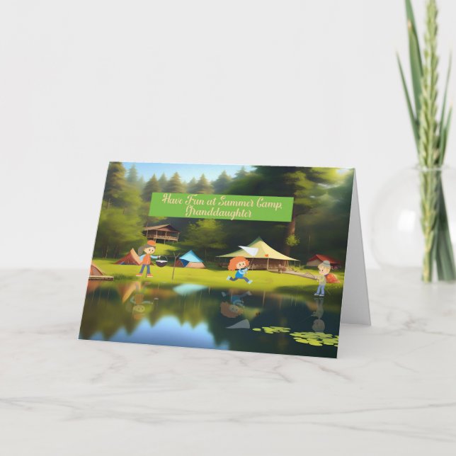 Carte De Remerciements Camp d'été Grandgirl de Grandparents Card (Devant)