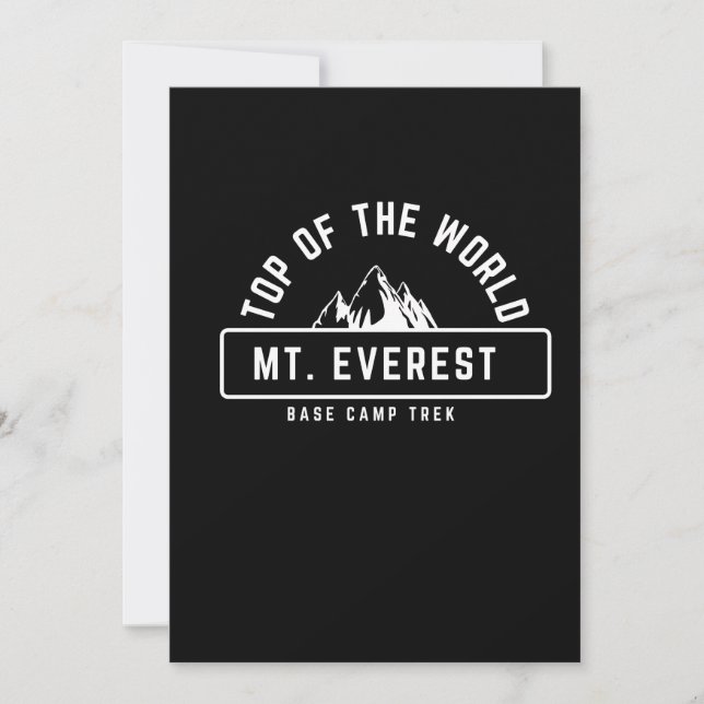Carte De Remerciements Camp Trek de l'Everest Base (Devant)