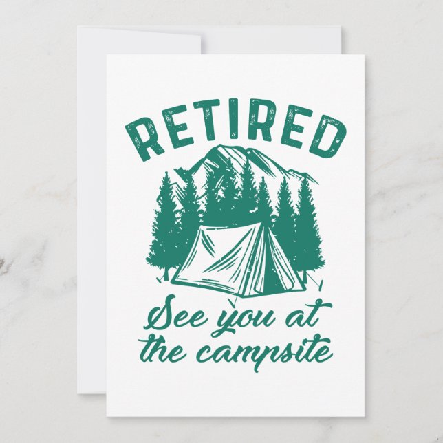 Carte De Remerciements Camping à la retraite (Devant)