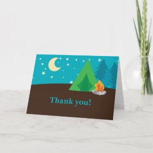 Carte De Remerciements Camping Party Thank You Notecards