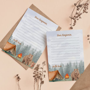 Carte De Remerciements Camping Woodland Time Capsule Note Message Card