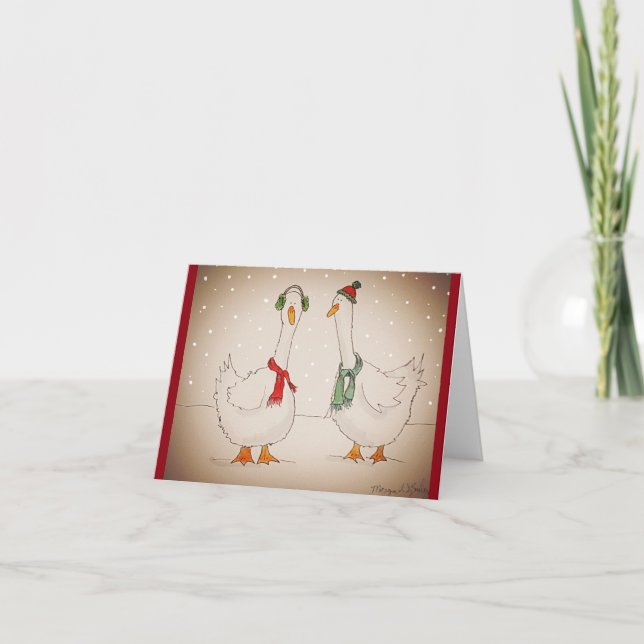 Carte De Remerciements Canards d'hiver (Devant)