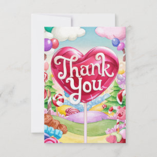 Carte De Remerciements Candies Scoops Candyland