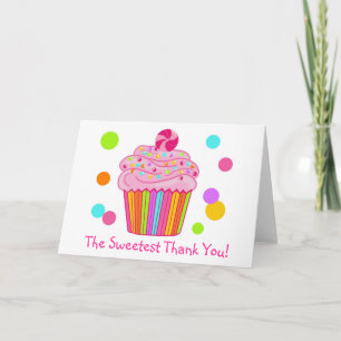 Carte De Remerciements Candy Surprise Cupcake