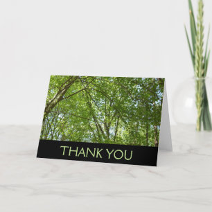 Carte De Remerciements Canopée du printemps Feuille Green Nature Scene