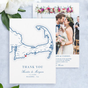 Carte De Remerciements Cape Cod Destination Mariage Appartement