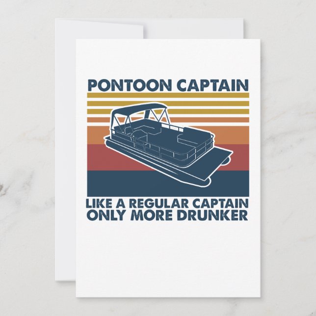 Carte De Remerciements Capitaine de ponton Comme Capitaine Régulier Plus  (Devant)
