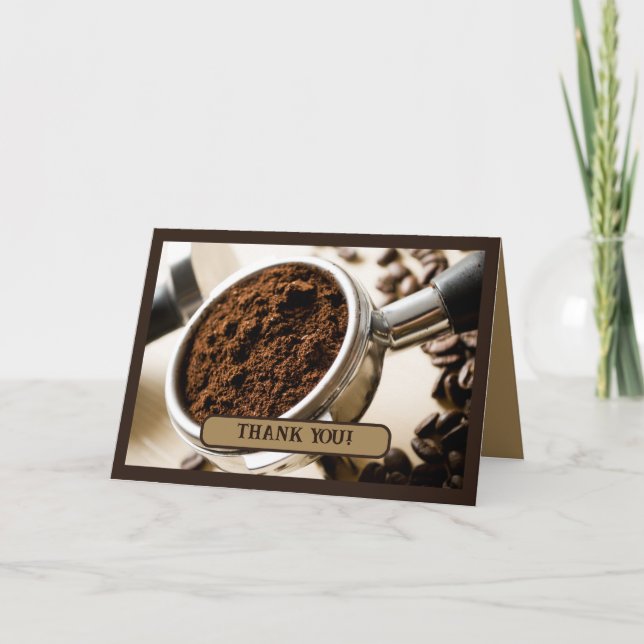 Carte De Remerciements Capture d'Espresso Prêt à brasser pour Cappuccino (Devant)