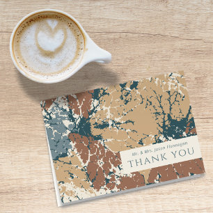 Carte De Remerciements Caramel Automne Cinnamon Feuille Mariage