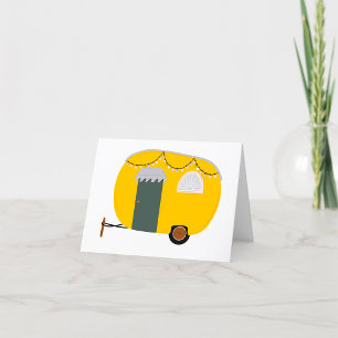 Carte De Remerciements Caravane jaune mignonne