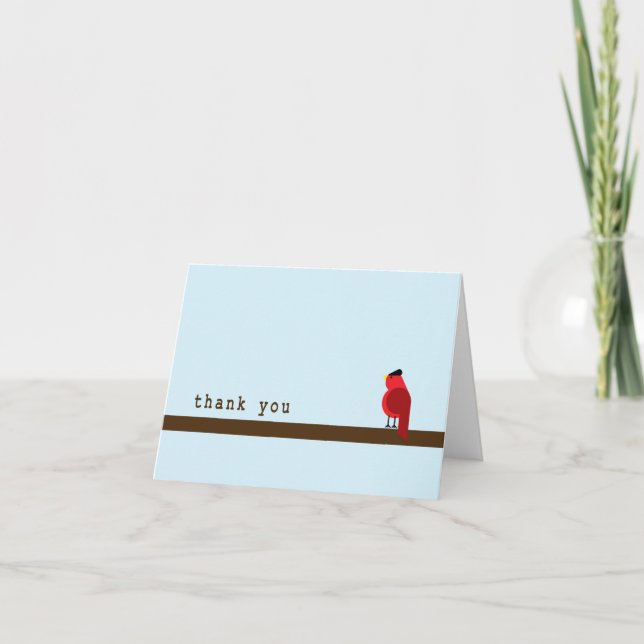 Carte de remerciements - Cardinal (Devant)