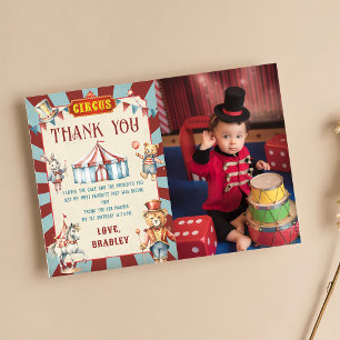 Carte De Remerciements Carnaval d'Animaux de cirque Photo