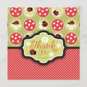 Carte De Remerciements Carré de Madame Bug TY