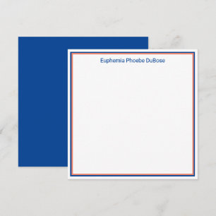 Carte De Remerciements Carré plat orange et bleu élégant