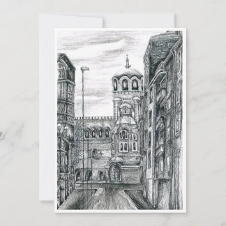 Carte De Remerciements Carte, capitale de Sofia en Bulgarie