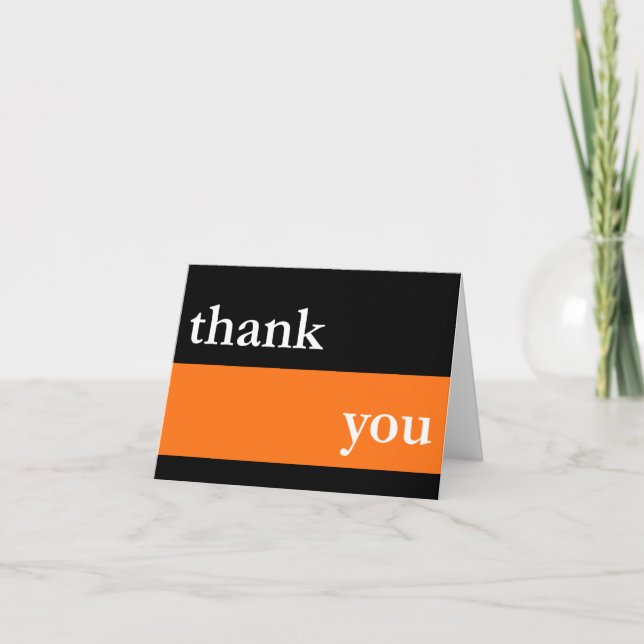 Carte de remerciements / Carte pour notes (Orange  (Devant)