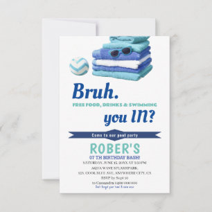 Carte De Remerciements Carton d'invitation d'anniversaire pour garçon ave