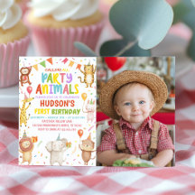 Carton d'invitation photo pour anniversaire Party 