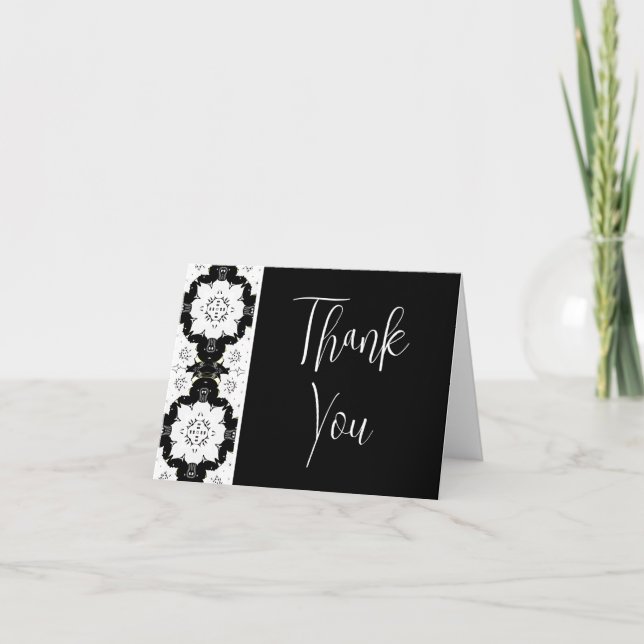 Carte De Remerciements Cartons d'invitation de mariage à motifs floraux n (Devant)