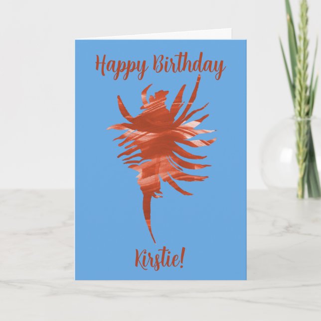 Carte De Remerciements Cartouche conique en silhouette de corail (Devant)