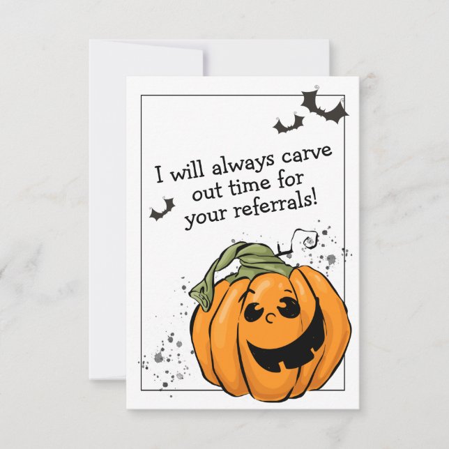 Carte De Remerciements Carve Time pour votre Halloween de référence (Devant)