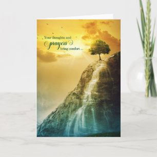 Carte De Remerciements Cascade de sympathie ou de condoléances