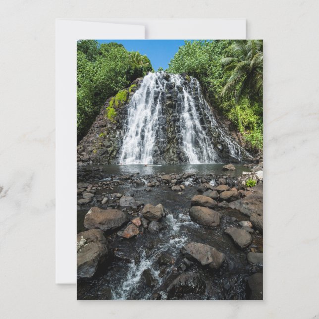 Carte De Remerciements Cascade tropicale de Kepirohi (Devant)