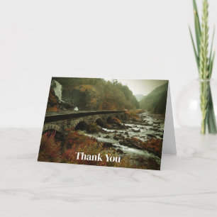 Carte De Remerciements Cascades photo pittoresques et forêt