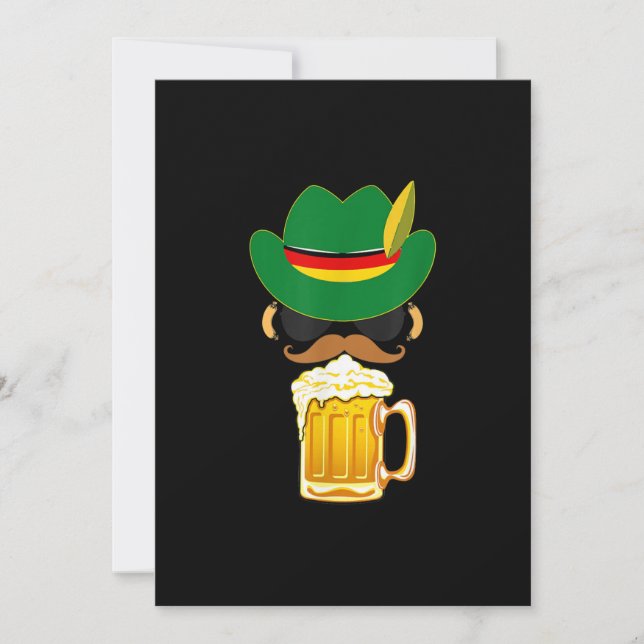 Carte De Remerciements Casquette alpin bavarois Boisson de bière allemand (Devant)