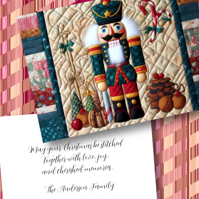 Carte De Remerciements Casse-noisettes de Noël doré Turquoise (Créateur téléchargé)