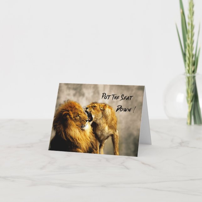 Carte De Remerciements Cat Fight Placez le siège en bas (Devant)