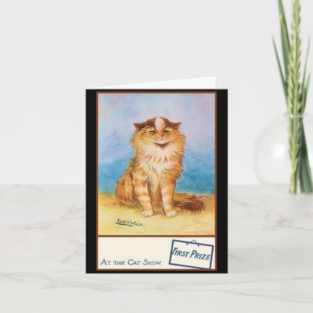 Carte De Remerciements Cat Show Premier prix Louis Wain (Devant)