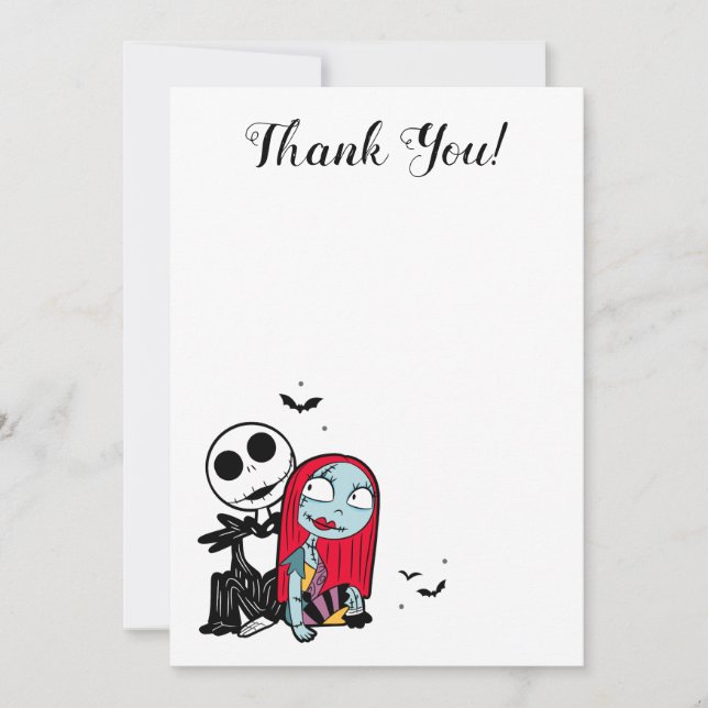 Carte De Remerciements Cauchemar avant Noël Anniversaire (Devant)