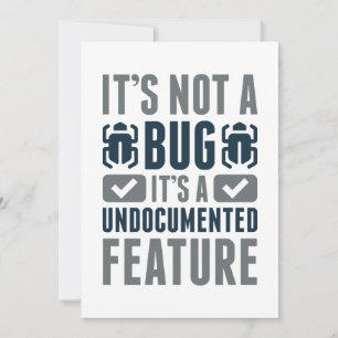 Carte De Remerciements Ce n'est pas un bug