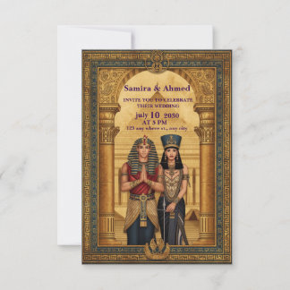 Carte De Remerciements Celebrate Your Love with an Egyptian Pharaoh Weddi