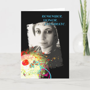 Carte De Remerciements célébration commémorative de dia de los muertos :