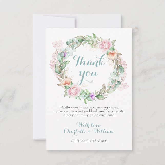 Carte De Remerciements Célébration de 60 ans de mariage diamant avec des  (Devant)