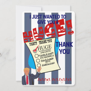 Carte De Remerciements Célébration du Parti Trump
