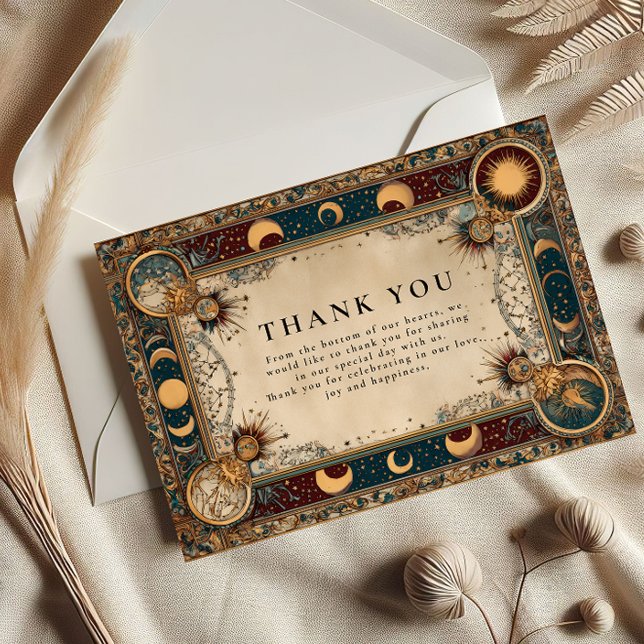 Carte De Remerciements Celestial Royal Baroque Wedding (Créateur téléchargé)