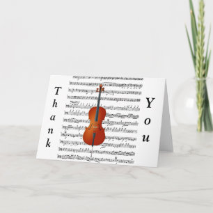Carte De Remerciements Cello & Me_