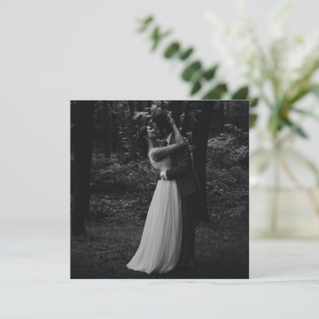 Carte De Remerciements Celtic Irish Swan Love Knot Photo Mariage (Debout devant)