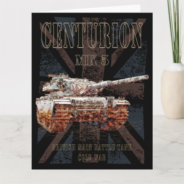 Carte De Remerciements Centurion MK 5 MBT. Batterie principale britanniqu (Devant)